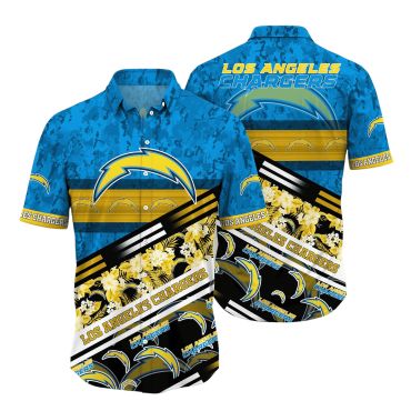 Los Angeles Chargers Floral Storm Hawaiian - Adult & Kids T-Shirts, Sweatshirts & Hoodies apparel design preview 1