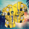 Milwaukee Brewers Daisy Delight Hawaiian - Adult & Kids T-Shirts, Sweatshirts & Hoodies apparel design preview 1