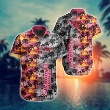 Arizona Cardinals Sunset Palms Hawaiian - Adult & Kids T-Shirts, Sweatshirts & Hoodies apparel design preview 1