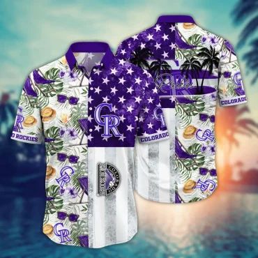 Colorado Rockies Stars and Tropics Hawaiian - Adult & Kids T-Shirts, Sweatshirts & Hoodies apparel design preview 1