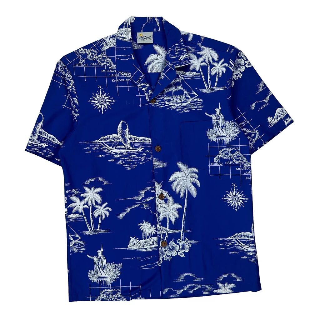 Hawaiian Islands Royal Creations Graphic Small Blue - Adult & Kids T-Shirts, Sweatshirts & Hoodies apparel design preview 1
