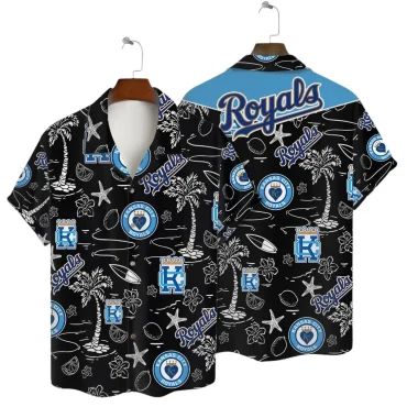 Kansas City Royals Summer Tropics Hawaiian - Adult & Kids T-Shirts, Sweatshirts & Hoodies apparel design preview 1