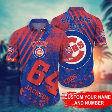 Chicago Cubs Custom Champion Hawaiian - Adult & Kids T-Shirts, Sweatshirts & Hoodies apparel design preview 1