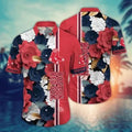 Boston Red Sox Classic Floral Stripe Hawaiian - Adult & Kids T-Shirts, Sweatshirts & Hoodies apparel design preview 1