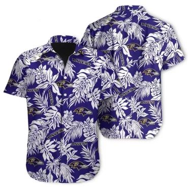 Baltimore Ravens Tropical Paradise Hawaiian - Adult & Kids T-Shirts, Sweatshirts & Hoodies apparel design preview 1