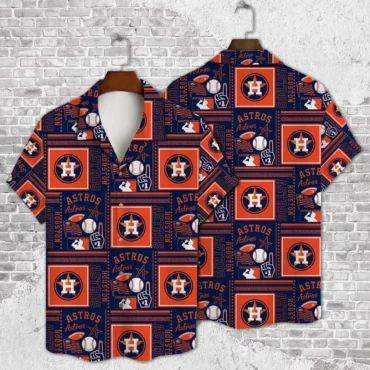 Houston Astros Classic Block Hawaiian - Adult & Kids T-Shirts, Sweatshirts & Hoodies apparel design preview 1