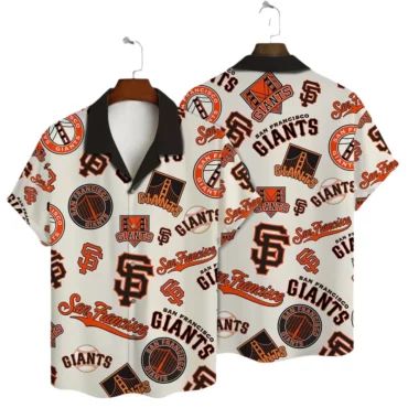 San Francisco Giants Icon Collage Hawaiian - Adult & Kids T-Shirts, Sweatshirts & Hoodies apparel design preview 1