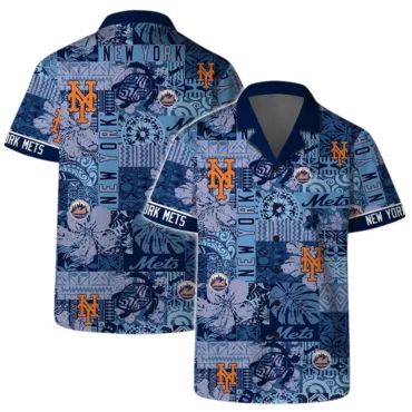 New York Mets Sunset Paradise Hawaiian - Adult & Kids T-Shirts, Sweatshirts & Hoodies apparel design preview 1