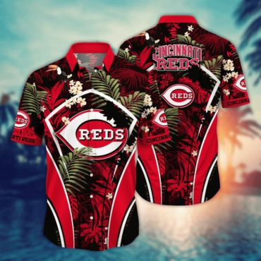 Cincinnati Reds Jungle Tropics Hawaiian - Adult & Kids T-Shirts, Sweatshirts & Hoodies apparel design preview 1