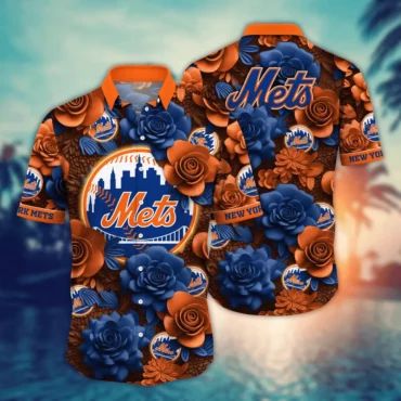New York Mets Summer Escape Hawaiian - Adult & Kids T-Shirts, Sweatshirts & Hoodies apparel design preview 1
