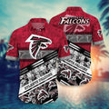 Atlanta Falcons Hawaiian Floral Stripes Design 660315 - Adult & Kids T-Shirts, Sweatshirts & Hoodies apparel design preview 1