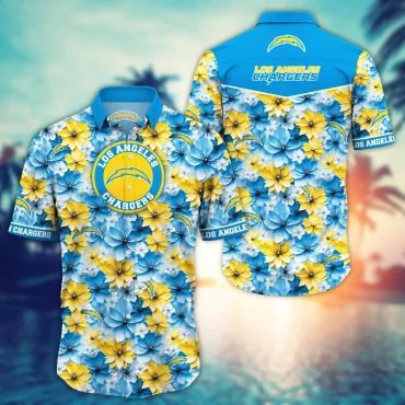 Los Angeles Chargers Floral Paradise Hawaiian - Adult & Kids T-Shirts, Sweatshirts & Hoodies apparel design preview 1