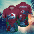 Colorado Avalanche Hawaiian Jungle Breeze Design by - Adult & Kids T-Shirts, Sweatshirts & Hoodies apparel design preview 1