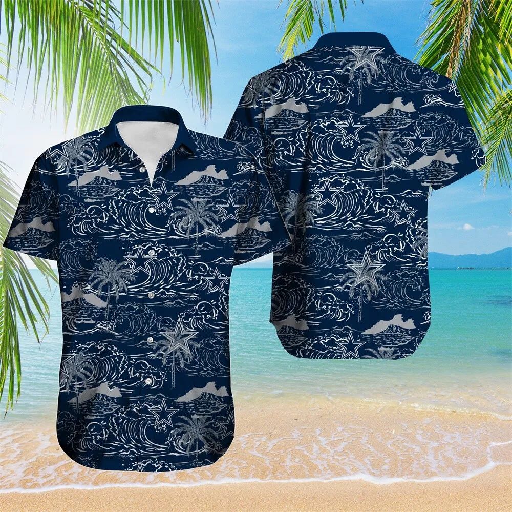 Dallas Cowboys Hawaiian Wave Rider Design 274452 - Adult & Kids T-Shirts, Sweatshirts & Hoodies apparel design preview 1