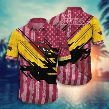 Arizona Cardinals Patriotic Rush Hawaiian - Adult & Kids T-Shirts, Sweatshirts & Hoodies apparel design preview 1