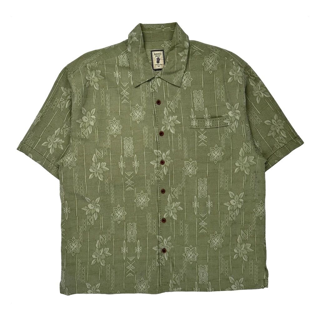 Jamaica Jaxx Floral Hawaiian XL Green Cotton - Adult & Kids T-Shirts, Sweatshirts & Hoodies apparel design preview 1