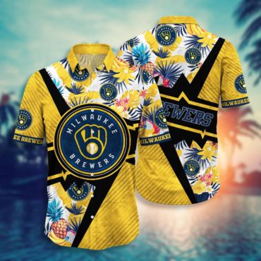 Milwaukee Brewers Tropical Thunder Hawaiian - Adult & Kids T-Shirts, Sweatshirts & Hoodies apparel design preview 1