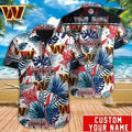 Personalized Washington Commanders Tropical Fan - Adult & Kids T-Shirts, Sweatshirts & Hoodies apparel design preview 1
