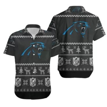Carolina Panthers Ugly Christmas Sweater Hawaiian - Adult & Kids T-Shirts, Sweatshirts & Hoodies apparel design preview 1