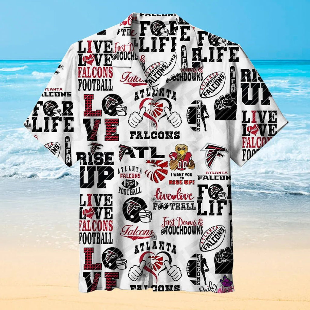 Atlanta Falcons Hawaiian Rise Up Design 467648 - Adult & Kids T-Shirts, Sweatshirts & Hoodies apparel design preview 1