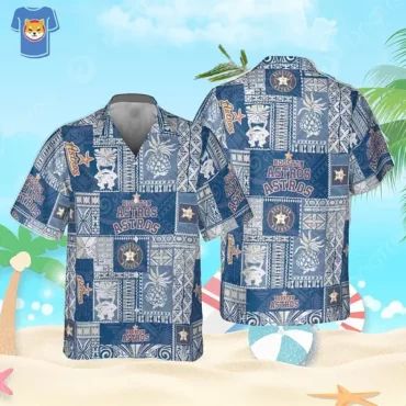 Houston Astros Tribal Vibes Hawaiian - Adult & Kids T-Shirts, Sweatshirts & Hoodies apparel design preview 1