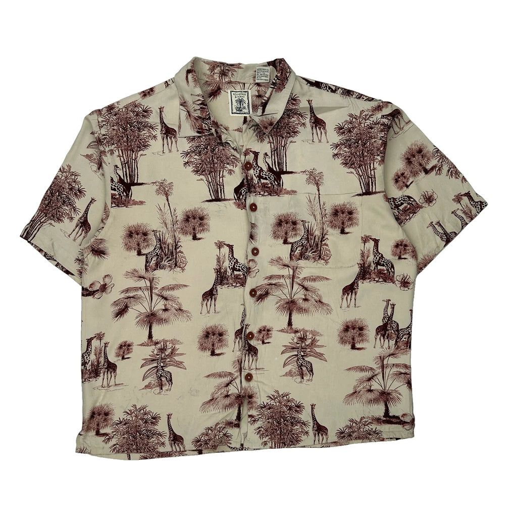 Roundtree Yorke Hawaiian Large Brown Viscose - Adult & Kids T-Shirts, Sweatshirts & Hoodies apparel design preview 1