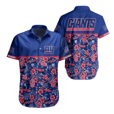 New York Giants Floral Fan Hawaiian - Adult & Kids T-Shirts, Sweatshirts & Hoodies apparel design preview 1