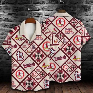 St. Louis Cardinals Quilt Patch Hawaiian - Adult & Kids T-Shirts, Sweatshirts & Hoodies apparel design preview 1