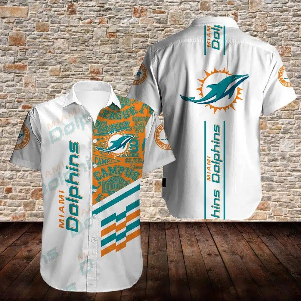 Miami Dolphins Hawaiian Campus Champion 891003 - Adult & Kids T-Shirts, Sweatshirts & Hoodies apparel design preview 1