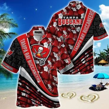 Tampa Bay Buccaneers Tropical Leaves Hawaiian - Adult & Kids T-Shirts, Sweatshirts & Hoodies apparel design preview 1