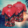 Boston Red Sox Chevron Floral Vibe Hawaiian - Adult & Kids T-Shirts, Sweatshirts & Hoodies apparel design preview 1