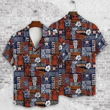 Houston Astros Island Mosaic Hawaiian - Adult & Kids T-Shirts, Sweatshirts & Hoodies apparel design preview 1