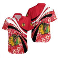 Chicago Blackhawks Tropical Floral Wave Hawaiian - Adult & Kids T-Shirts, Sweatshirts & Hoodies apparel design preview 1