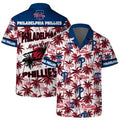 Philadelphia Phillies Coconut Tree Pattern Hawaiian - Adult & Kids T-Shirts, Sweatshirts & Hoodies apparel design preview 1