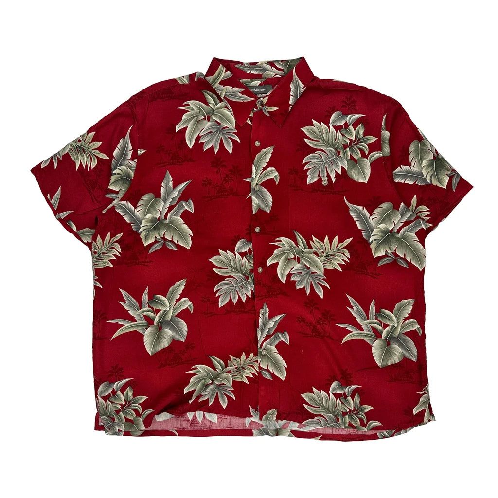 Croft Barrow Floral Hawaiian 2XL Red Cotton - Adult & Kids T-Shirts, Sweatshirts & Hoodies apparel design preview 1