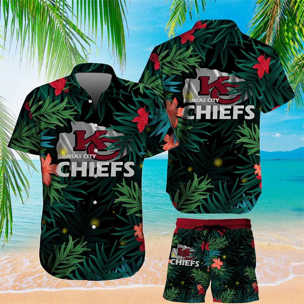 Kansas City Chiefs Tropical Hawaiian 658789 - Adult & Kids T-Shirts, Sweatshirts & Hoodies apparel design preview 1