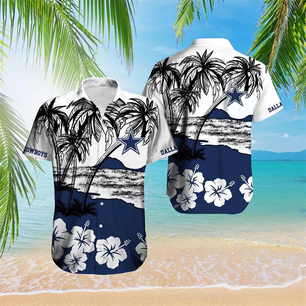 Dallas Cowboys Hawaiian Coastal Escape Design 529076 - Adult & Kids T-Shirts, Sweatshirts & Hoodies apparel design preview 1