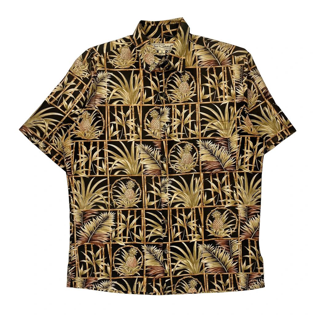 Tori Richard Floral Hawaiian Small Black Cotton - Adult & Kids T-Shirts, Sweatshirts & Hoodies apparel design preview 1