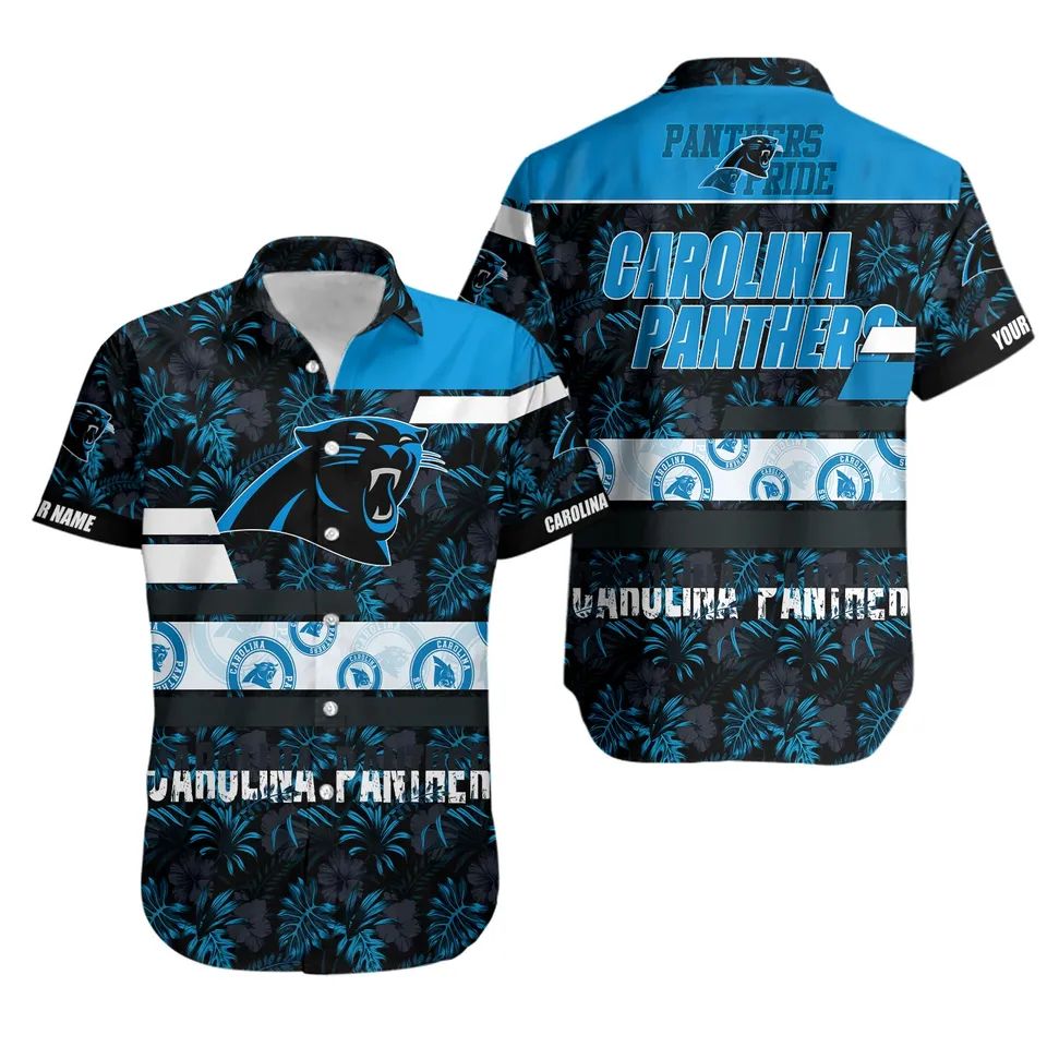 Carolina Panthers Hawaiian Tropical Paradise Design - Adult & Kids T-Shirts, Sweatshirts & Hoodies apparel design preview 1