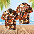 Baltimore Orioles Floral Island Hawaiian - Adult & Kids T-Shirts, Sweatshirts & Hoodies apparel design preview 1