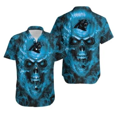 Carolina Panthers Skull Storm Hawaiian - Adult & Kids T-Shirts, Sweatshirts & Hoodies apparel design preview 1