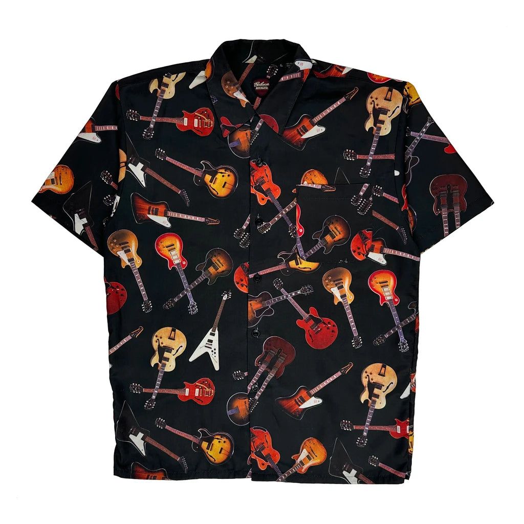 Guitar Print Gibson Tour Wear Graphic Hawaiian Large - Adult & Kids T-Shirts, Sweatshirts & Hoodies apparel design preview 1