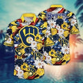 Milwaukee Brewers Firework Garden Hawaiian - Adult & Kids T-Shirts, Sweatshirts & Hoodies apparel design preview 1