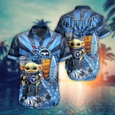 Tennessee Titans Tropical Tiki Hawaiian - Adult & Kids T-Shirts, Sweatshirts & Hoodies apparel design preview 1