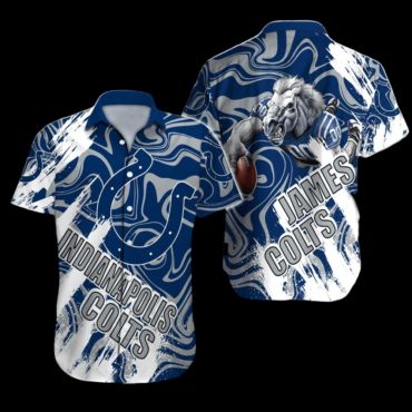 Personalized Indianapolis Colts Tropical Grid - Adult & Kids T-Shirts, Sweatshirts & Hoodies apparel design preview 1