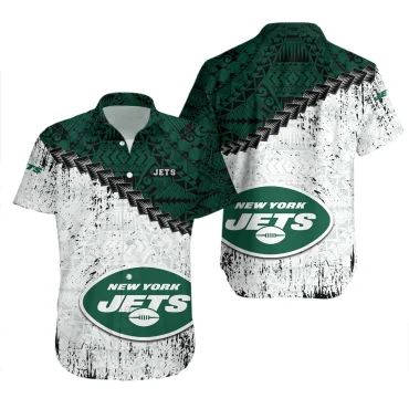 New York Jets Tribal Legacy Hawaiian - Adult & Kids T-Shirts, Sweatshirts & Hoodies apparel design preview 1