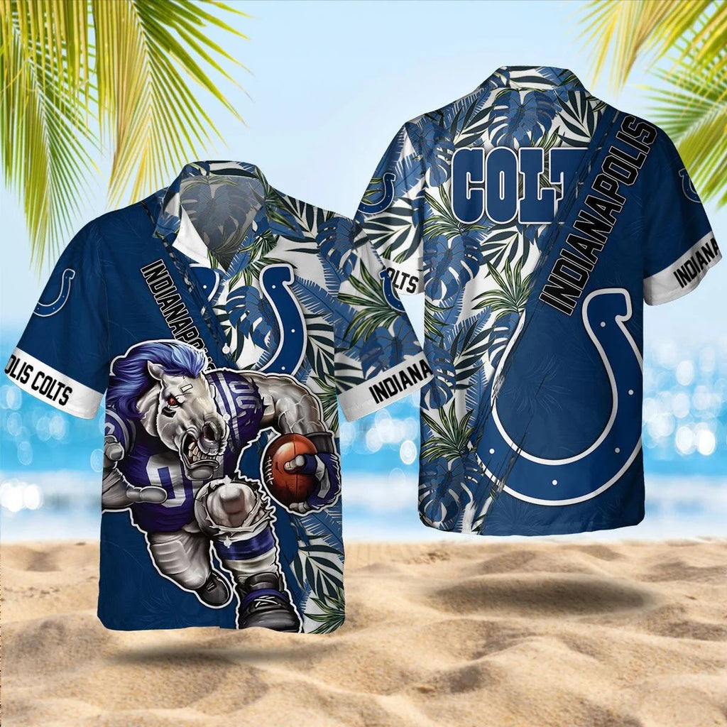 Indianapolis Colts Hawaiian Tropic Rush Design by - Adult & Kids T-Shirts, Sweatshirts & Hoodies apparel design preview 1