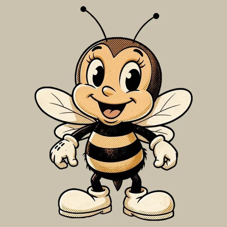 Wildflower Bee Mascot - Adult & Kids T-Shirts, Sweatshirts & Hoodies apparel design preview 1
