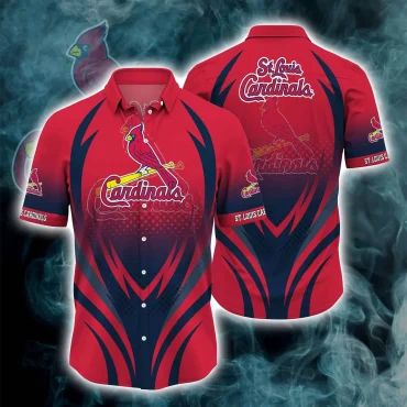 St. Louis Cardinals Fierce Stripes Hawaiian - Adult & Kids T-Shirts, Sweatshirts & Hoodies apparel design preview 1