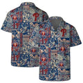 Philadelphia Phillies Vintage Floral Pattern Hawaiian - Adult & Kids T-Shirts, Sweatshirts & Hoodies apparel design preview 1